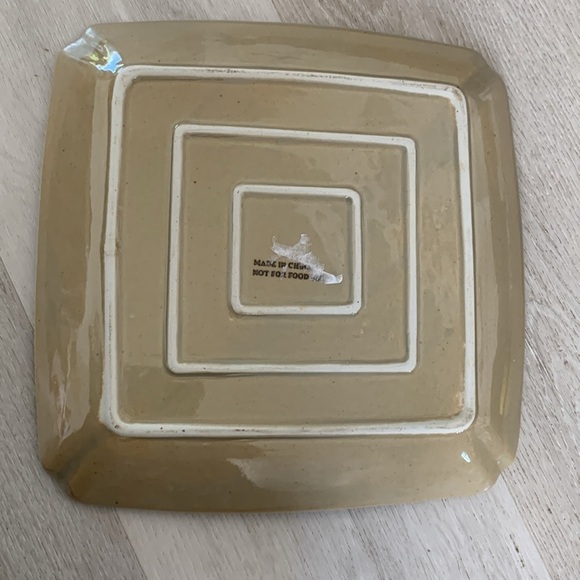 VINTAGE CHINESE PORCELAIN plate COBALT BLUE‎ & GOLD home decor chinoiserie - Picture 8 of 9